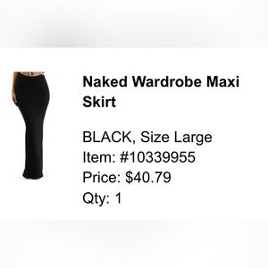 Naked Wardrobe Maxi Black Skirt from Nordstrom